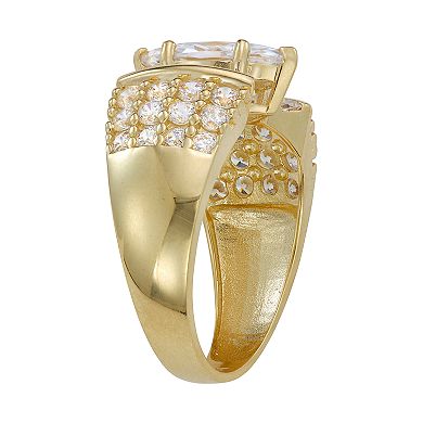 10k Gold Cubic Zirconia Marquise Ring