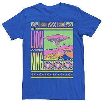 Men's Lion King Geometric Retro Poster Tee