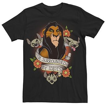 Men's Lion King Scar Surrounded By Idiots Tee