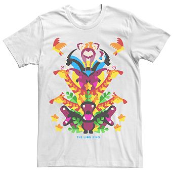 Men's Lion King Colorful Animal Stack Tee