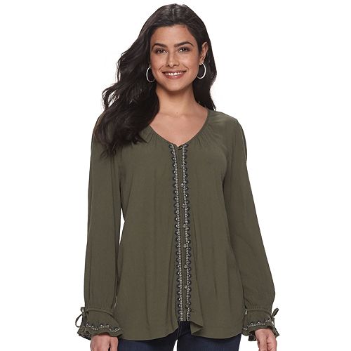 Women's SONOMA Goods for Life® Long Sleeve Peasant Top
