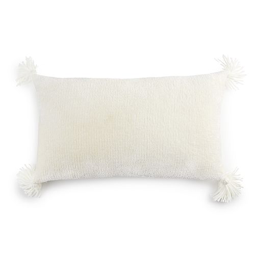 Lc Lauren Conrad Ultimate Gray Oblong Chenille Feather Fill Throw