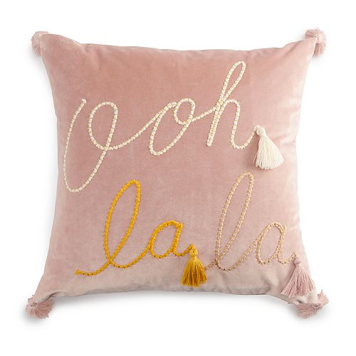 Lc Lauren Conrad Ultimate Pink Ooh La La Feather Fill Throw Pillow