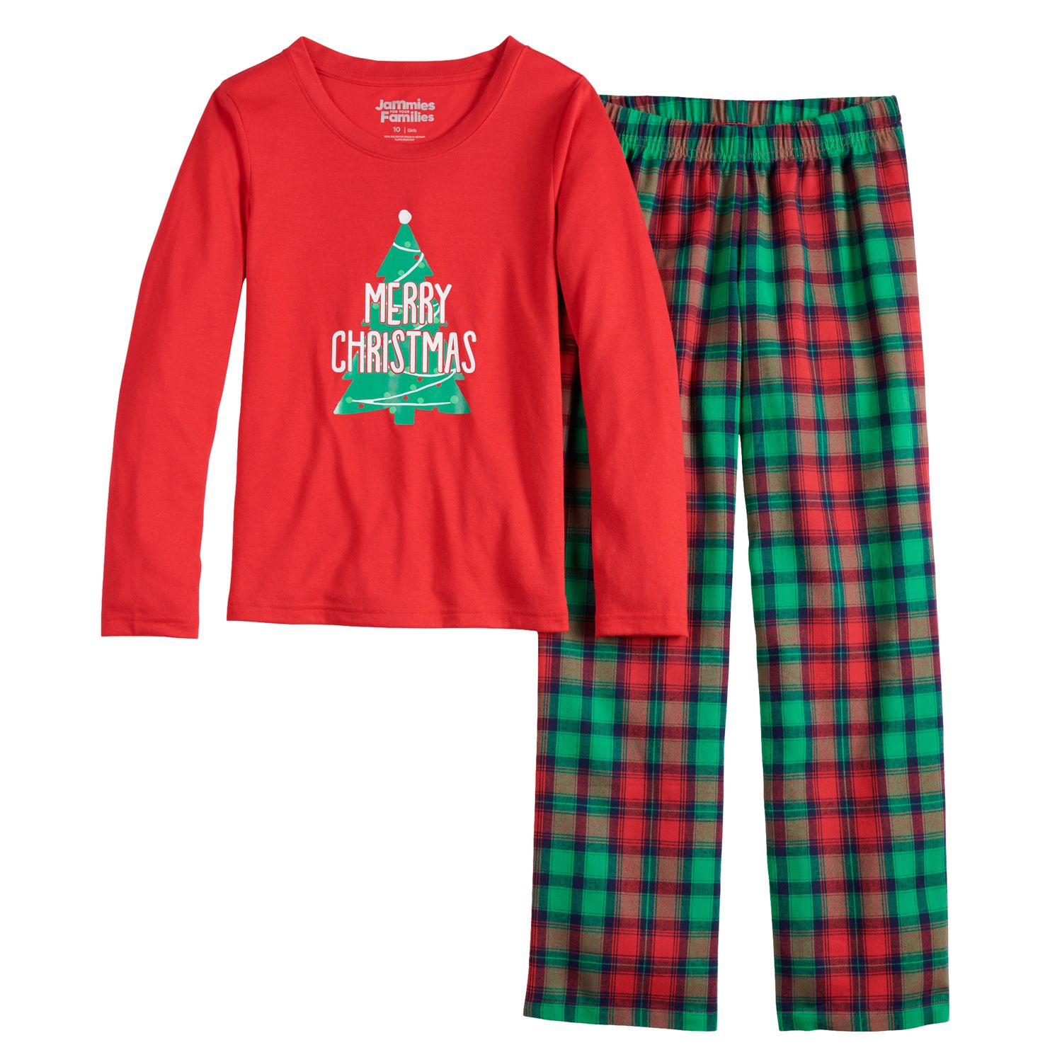 red plaid christmas pants