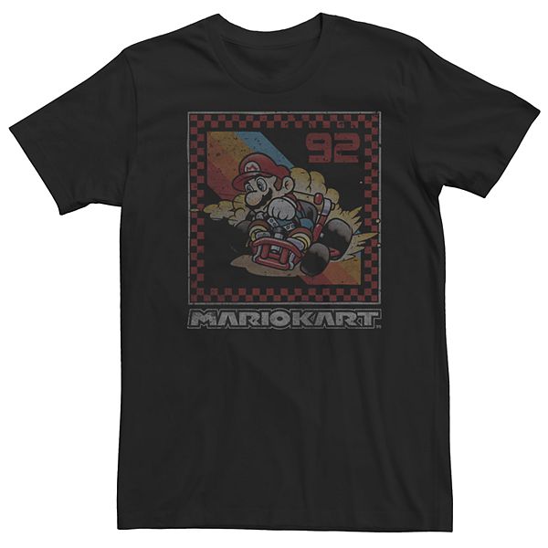 Men's Mario Kart Square Retro Poster Tee