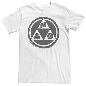 Men's Legend of Zelda Triforce Power Courage Wisdom Tee