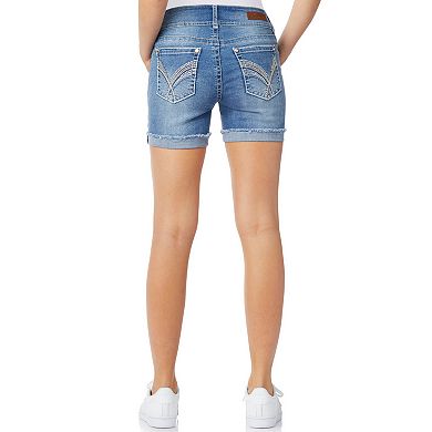Juniors' WallFlower Luscious Curvy Bling Mid-Thigh Shorts