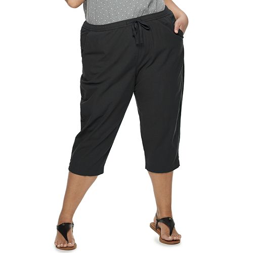 Plus Size Croft & Barrow® Pull-On Cotton Capris