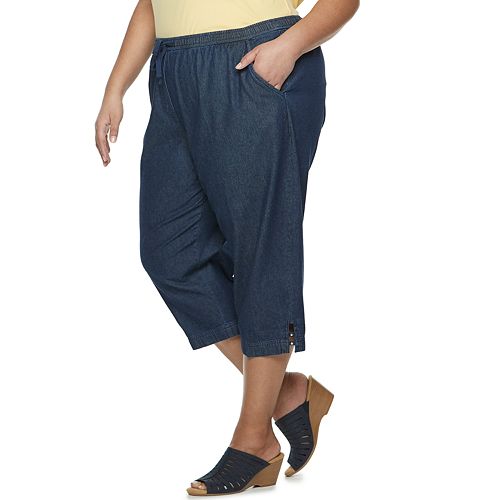 Plus Size Croft & Barrow® Pull-On Cotton Capris