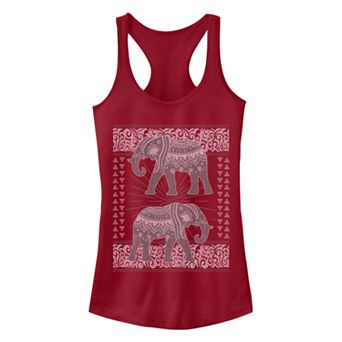 Juniors' Fifth Sun Elephant Henna Ideal Racerback Tank Top