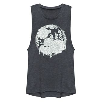 Juniors' Fifth Sun Succulent Circle Festival Muscle Tank Top