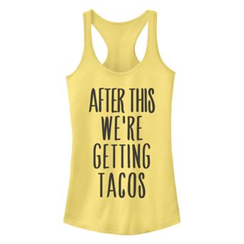 Juniors' After This We're Getting Tacos Racerback Tank Top
