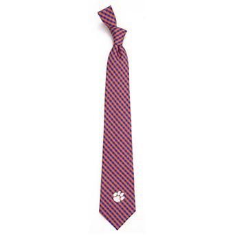 Men's Clemson Tigers Gingham Tie
