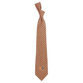 Men's Miami Hurricanes Gingham Tie
