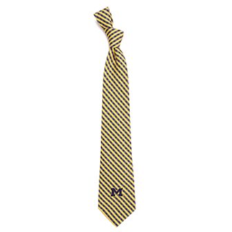 Men's Michigan Wolverines Gingham Tie