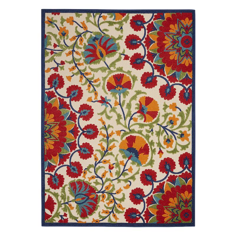 Nourison Aloha Moonshine Indoor Outdoor Rug, Multicolor, 7X10 Ft