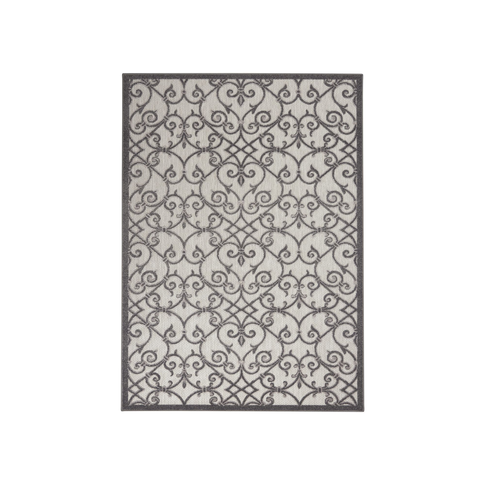 Nourison Aloha Dusk Indoor / Outdoor Rug, Gray Grey