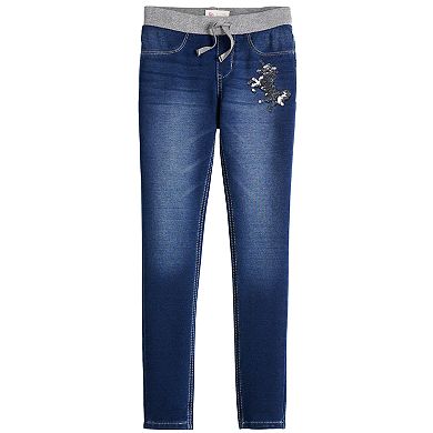 Girls 4-20 & Plus Size SO® Rib Waistband Jeggings