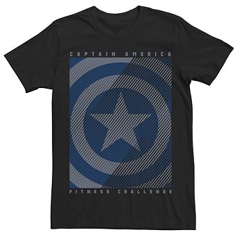 Men's Marvel Captain America Retro Shield Camp Graphic Tee
