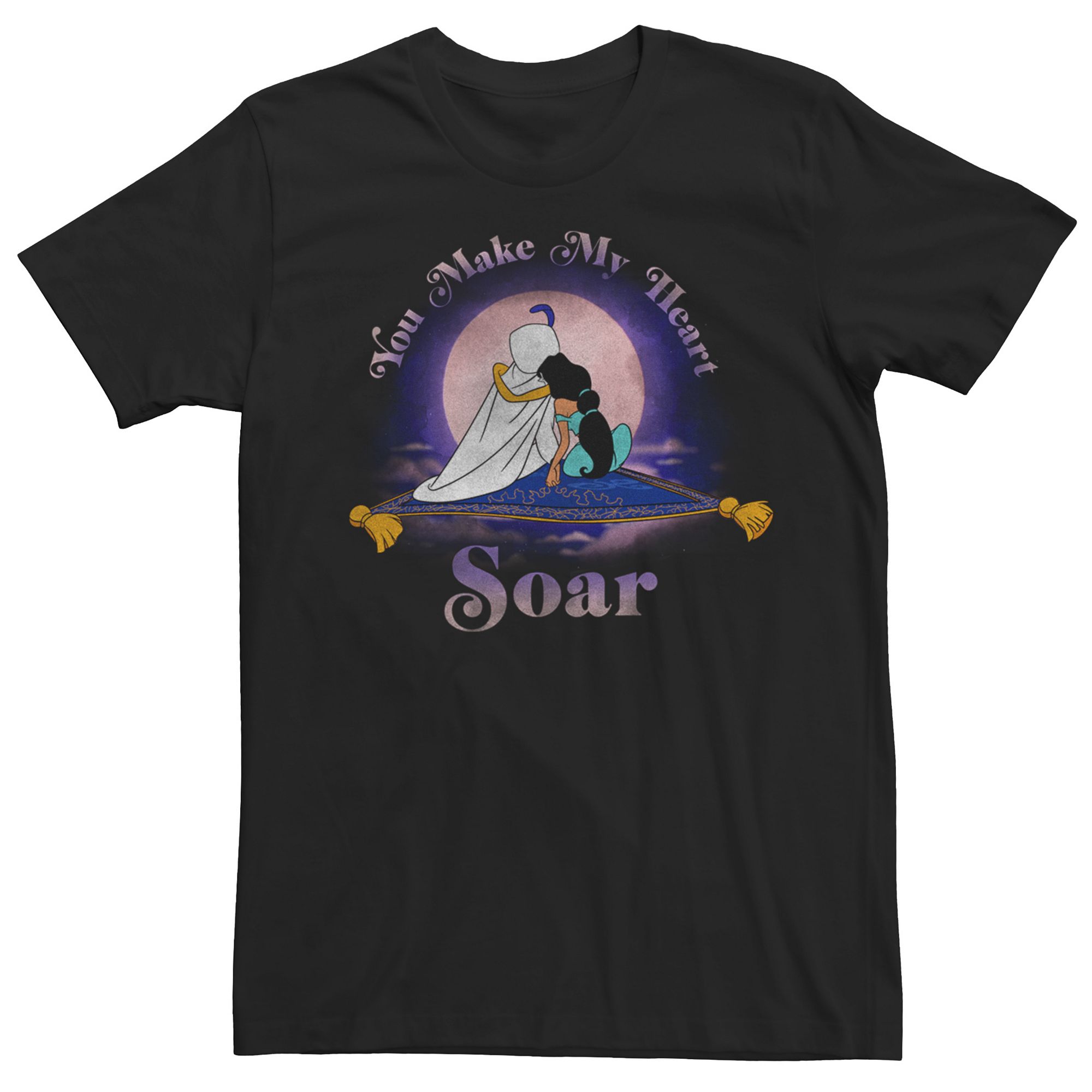 Disneys Aladdin Mens Jasmine Graphic Tee, Size: Medium, Black