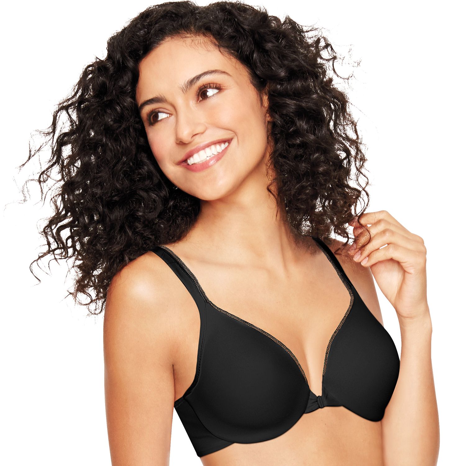 hanes front closure bra