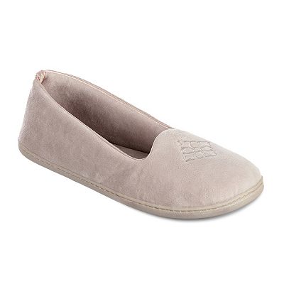 Dearfoams Velour Closed-Back Slippers