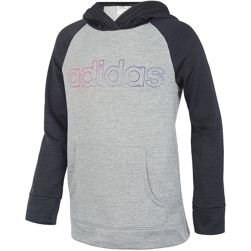 UPC 191358926910 product image for Girls 7-16 Adidas Colorblock Hooded Sweatshirt, Size: Small, Black | upcitemdb.com