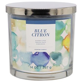 Sonoma Goods For Life® Blue Citron 14oz 3-Wick Candle Jar