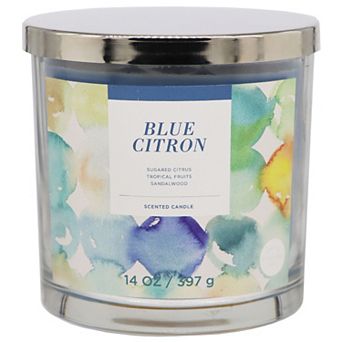 Sonoma Goods For Life® Blue Citron 14oz 3-Wick Candle Jar