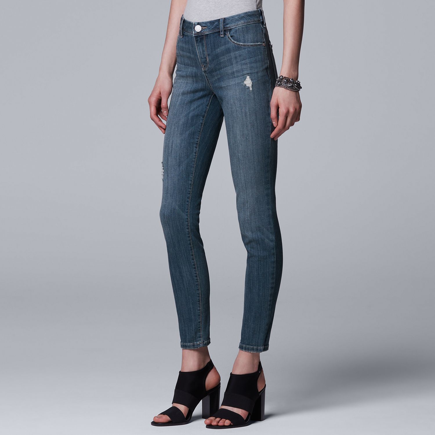 women's simply vera vera wang everyday luxury skinny jeans