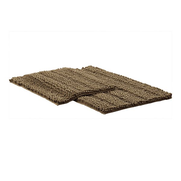 Amrapur 2-piece Chenille Noodle Bath Mat Set