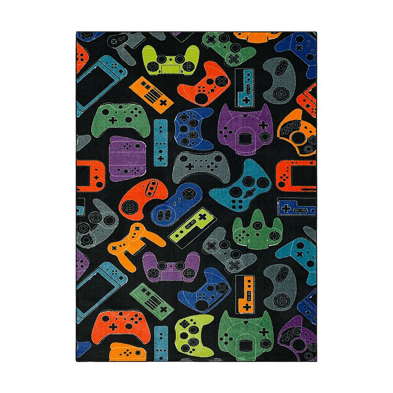 Mohawk Home Kids Prismatic In-Control Gamers EverStrand Rug, Multicolor, 5X