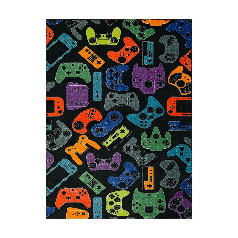 Mohawk Home Kids Prismatic In-Control Gamers EverStrand Rug, Multicolor, 5X8 Ft