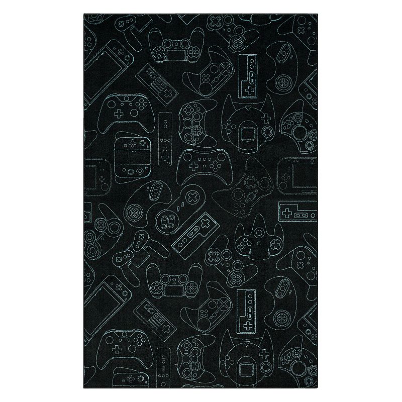 Mohawk Home Kids Prismatic In-Control Gamers EverStrand Rug, Blue, 8X10 Ft