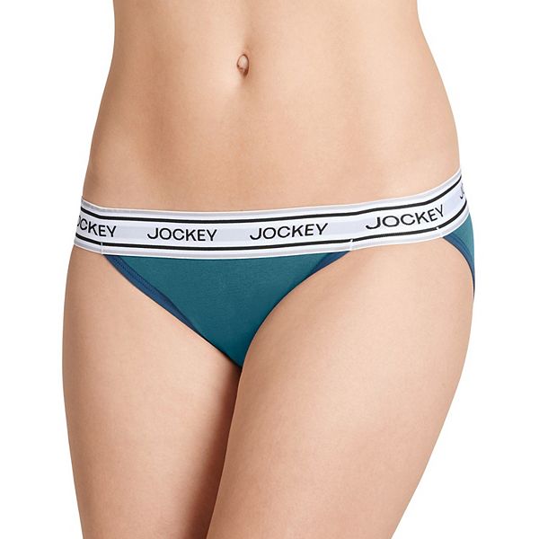 Jockey Retro Stripe String Bikini (stone Washed Floral) Women's Underwear  in Blue