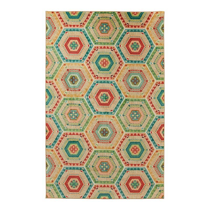 Mohawk Home Prismatic Southwest Geo EverStrand Rug, Multicolor, 5X8 Ft