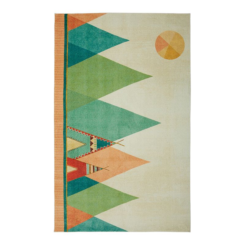 Mohawk Home Kids Prismatic Southwest Teepee EverStrand Rug, Multicolor, 3X5 Ft