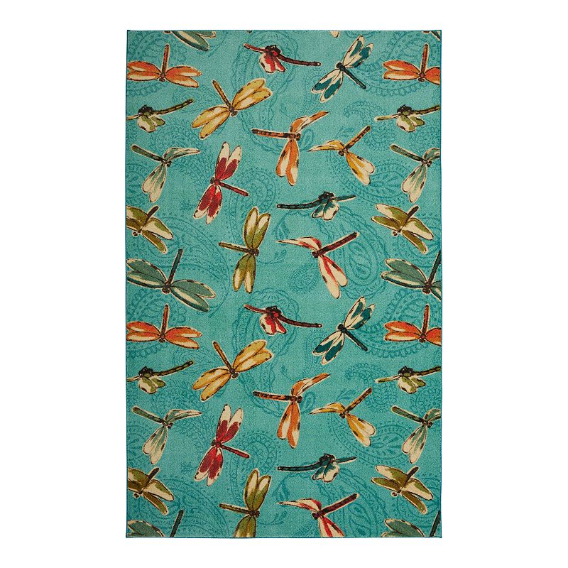 Mohawk Home Prismatic Summer Dragonflies EverStrand Rug, Multicolor, 3X5 Ft