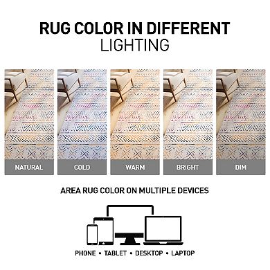 World Rug Gallery Monaco Geometric Bohemian Rug
