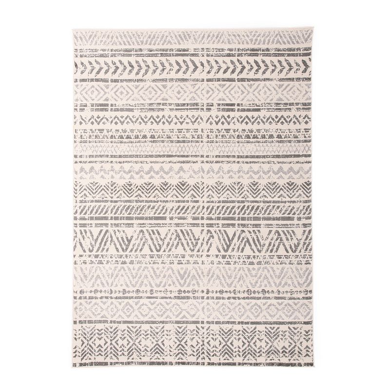Geometric Bohemian Design Indoor Runner Rug 2' x 10' Gray