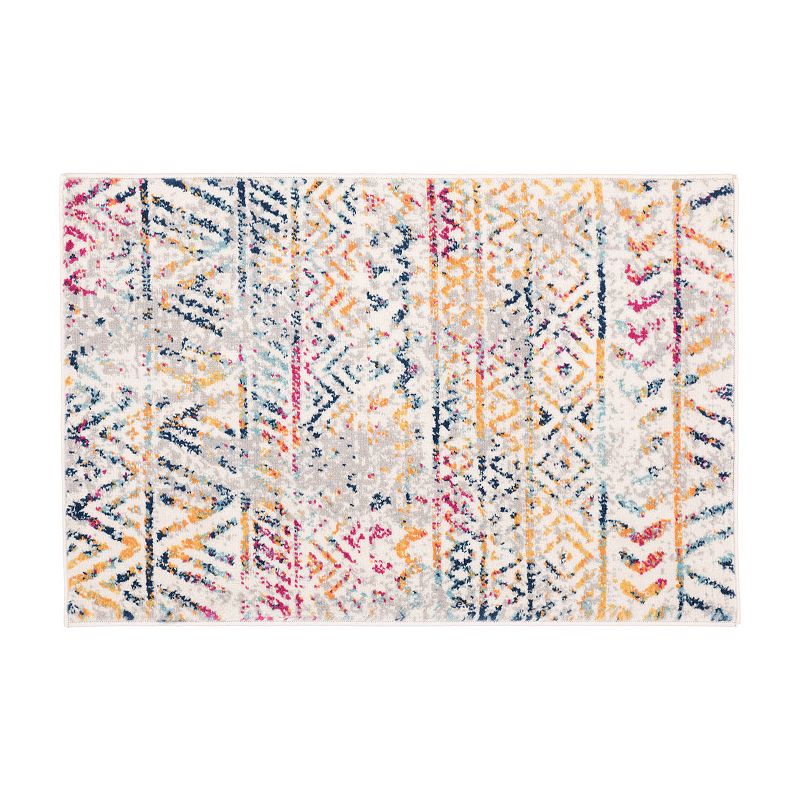 Geometric Bohemian Design Multi 3 3 x5  Indoor Area Rug