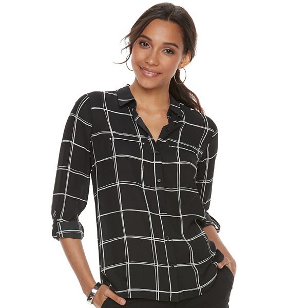 Women's Apt. 9® Convertible Button Tab Blouse