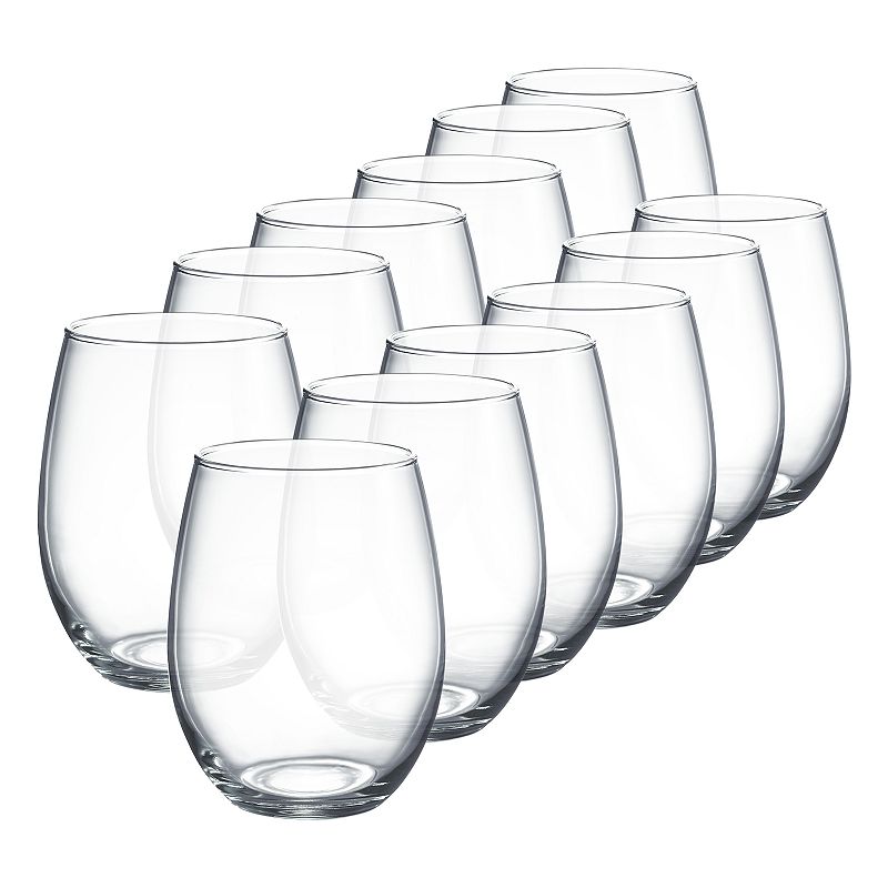 Luminarc Cachet 12-pc. Stemless Wine Glass Set, Multicolor