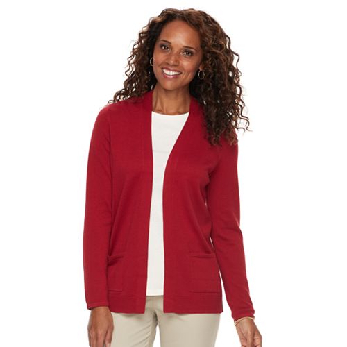 Women's Croft & Barrow® Classic Open-Front Cardigan