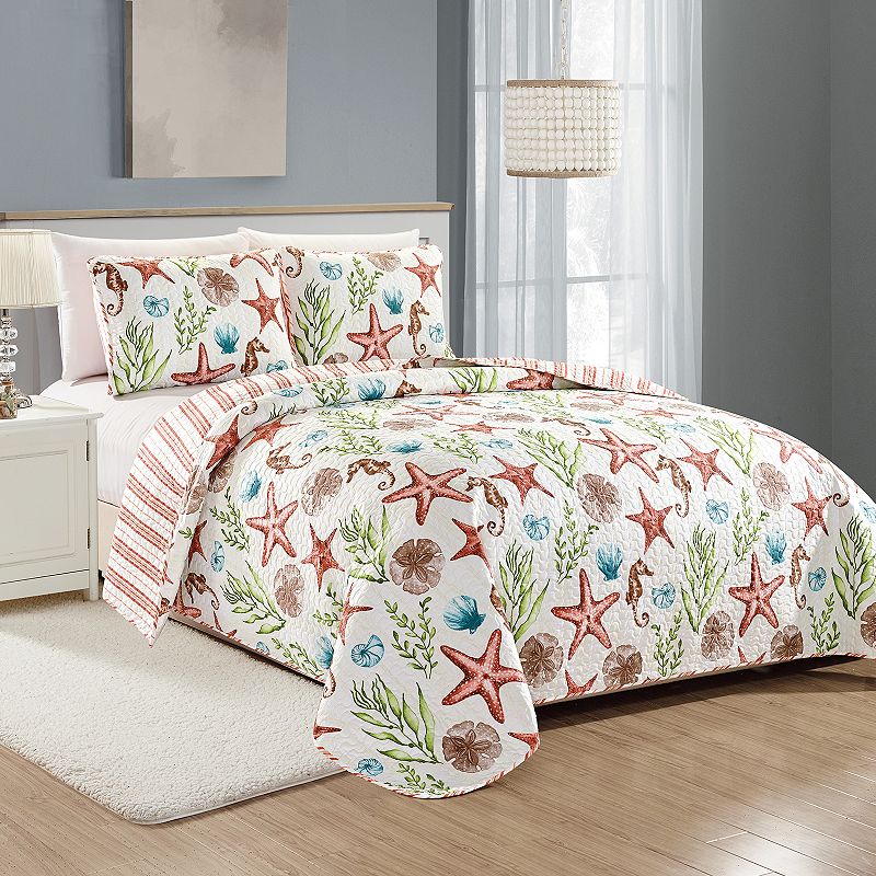 Great Bay Home Castaway Quilt Set, Multicolor, Twin
