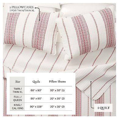 Madelinen® Wesley Striped Quilt Set