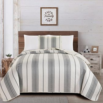 Madelinen® Wesley Striped Quilt Set