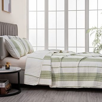 Madelinen® Wesley Striped Quilt Set