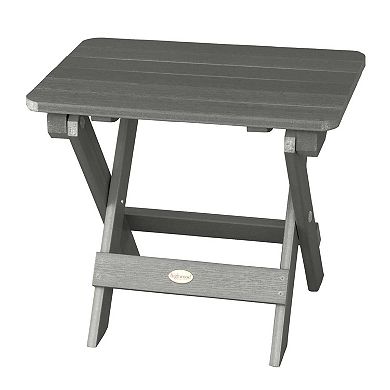 Highwood USA Set of 2 Classic Westport Adirondack Chairs with Folding Side Table