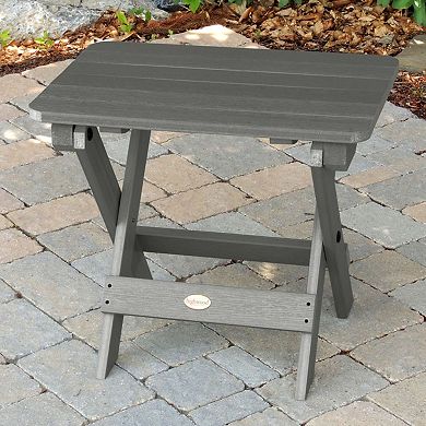 Highwood USA Set of 2 Classic Westport Adirondack Chairs with Folding Side Table